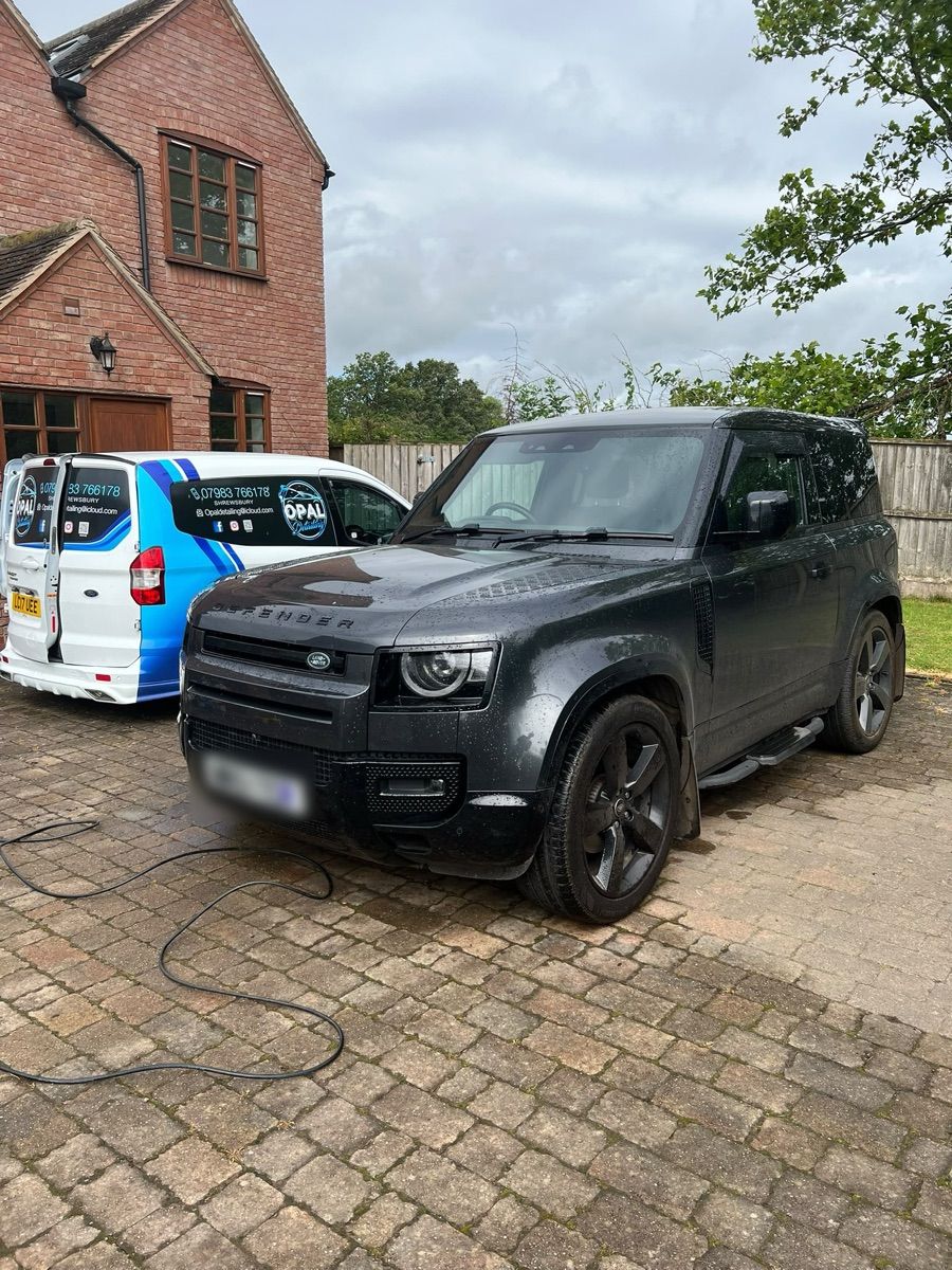 Land Rover Defender after a detail by OPAL Detailing, Shrewsbury